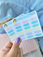 MINI131 - Crayon Sticker Sheet